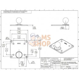 Plaque de montage 110x110 "C" | RAM Plaque de montage 110x110 "C" | RAMPR#822821