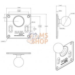 Plaque fixation VESA 75x75 C | RAM Plaque fixation VESA 75x75 C | RAMPR#822824