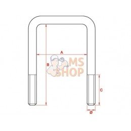 Etrier en U Ø18mm 100x160 | UNBRANDED Etrier en U Ø18mm 100x160 | UNBRANDEDPR#904149