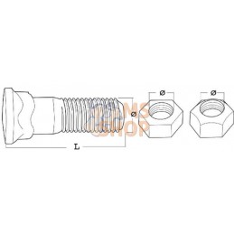 Boulon de lame 1-1/4 x 4-1/8" | UNBRANDED Boulon de lame 1-1/4 x 4-1/8" | UNBRANDEDPR#821805