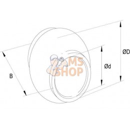 Rotule d'attelage inférieure Cat.2/1/2 Ø22,0-28,5/56x44,5mm | UNBRANDED Rotule d'attelage inférieure Cat.2/1/2 Ø22,0-28,5/56x44,