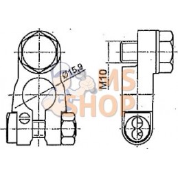 Cosses de batterie avec boulon M10 | UNBRANDED Cosses de batterie avec boulon M10 | UNBRANDEDPR#614967