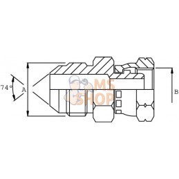 Adaptateur 9/16 x M20 JIC/M | UNBRANDED Adaptateur 9/16 x M20 JIC/M | UNBRANDEDPR#909873