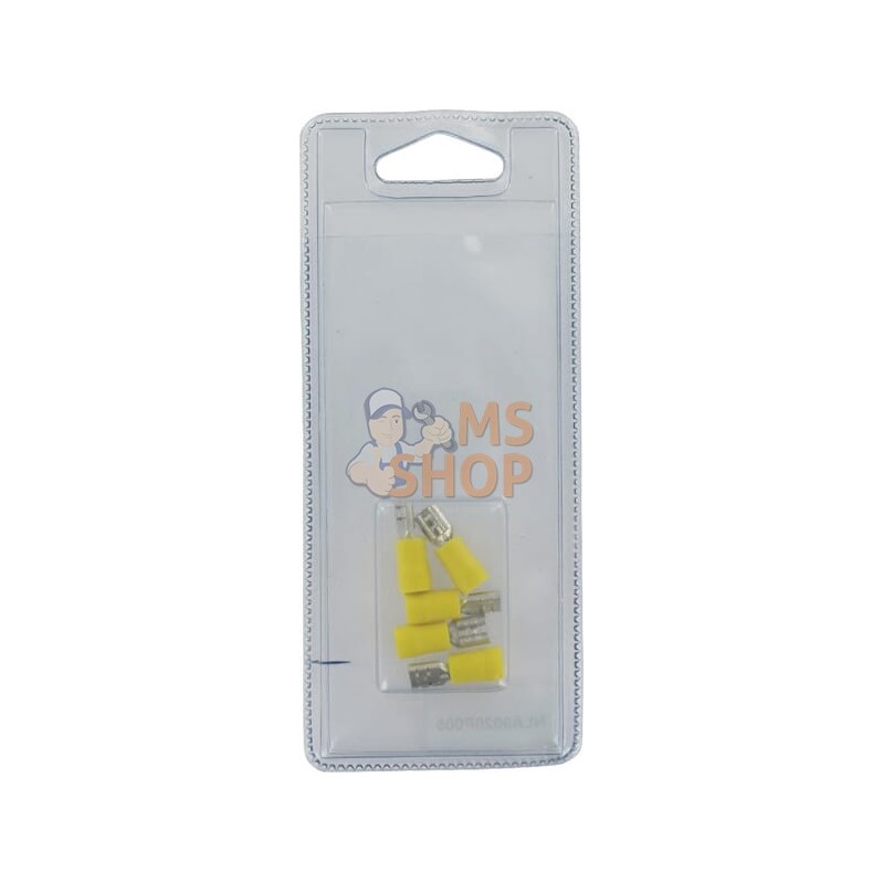 Douille fiche plate jaune 6.3mm | VALTRA BLISTER Douille fiche plate jaune 6.3mm | VALTRA BLISTERPR#1111669