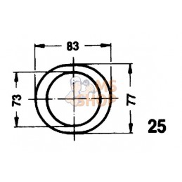 Protection de transmission moitié intérieure - grand angle SD25, L : 1000mm Walterscheid | WALTERSCHEID Protection de transmissi