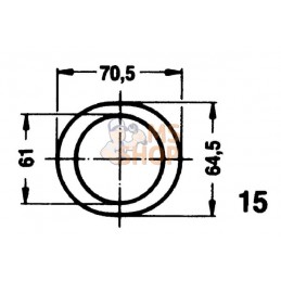 Protection de transmission moitié extérieure - grand angle SD15, L : 1000mm Walterscheid | WALTERSCHEID Protection de transmissi