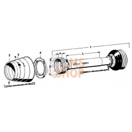 Tube de protec GA 1 côtés 2580 | WALTERSCHEID Tube de protec GA 1 côtés 2580 | WALTERSCHEIDPR#820742