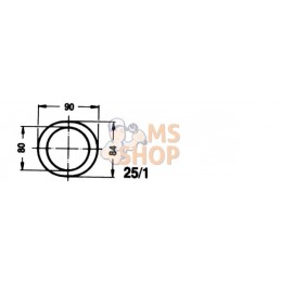 Protection de transmission moitié intérieure - grand angle SD25/1 tube Ø80, L : 1500mm Walterscheid | WALTERSCHEID Protection de