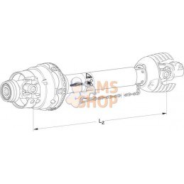 Arbre de transmission grand angle PWE 580 L : 1210mm, Walterscheid | WALTERSCHEID Arbre de transmission grand angle PWE 580 L : 