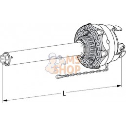 Arbre de transmission grand angle sans mâchoire, extérieur WW 2480 L : 1014mm, Walterscheid | WALTERSCHEID Arbre de transmission