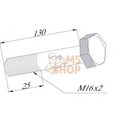 Boulon à bride M16x130/25 10.9 Votex | VOTEX Boulon à bride M16x130/25 10.9 Votex | VOTEXPR#1024514