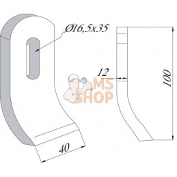 Fléau coudé 100x40 mm Herder | VOTEX Fléau coudé 100x40 mm Herder | VOTEXPR#1024466