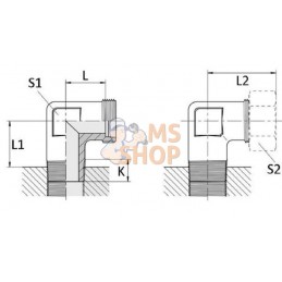 Coude mâle 6S-1/4 NPT | VOSS Coude mâle 6S-1/4 NPT | VOSSPR#585666