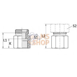 Adapteur femelle 6S - 1/4 BSP | VOSS Adapteur femelle 6S - 1/4 BSP | VOSSPR#482004