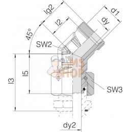 Raccord coudé orientable 45° 6L | VOSS Raccord coudé orientable 45° 6L | VOSSPR#481939