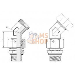 Raccord coudé orientable 45° 6L | VOSS Raccord coudé orientable 45° 6L | VOSSPR#481939