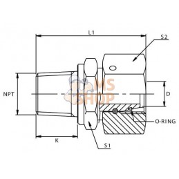 Adapteur tournant 16S - 1/2NPT | VOSS Adapteur tournant 16S - 1/2NPT | VOSSPR#586072