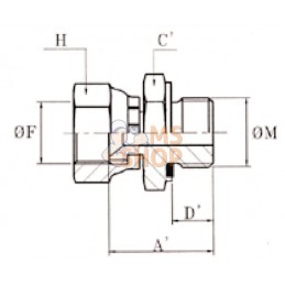 Racc. man. 7/16 JIC x 1/4 BSP | VOSS Racc. man. 7/16 JIC x 1/4 BSP | VOSSPR#481877