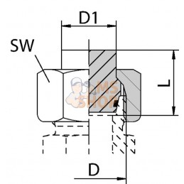 Bouchon+écrou raccord 16S | VOSS Bouchon+écrou raccord 16S | VOSSPR#585452
