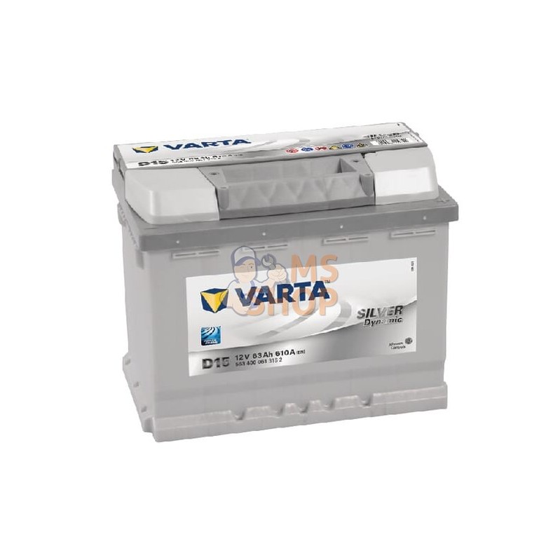 Batterie 12V 63Ah 610A Silver Dynamic VARTA | VARTA Batterie 12V 63Ah 610A Silver Dynamic VARTA | VARTAPR#633702