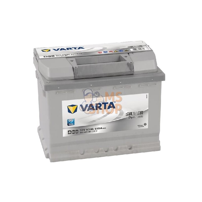 Batterie 12V 63Ah 610A Silver Dynamic VARTA | VARTA Batterie 12V 63Ah 610A Silver Dynamic VARTA | VARTAPR#633698