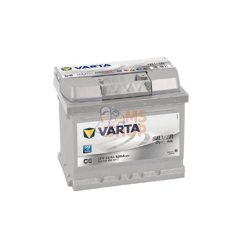 Batterie 12V 52Ah 520A Silver Dynamic VARTA | VARTA Batterie 12V 52Ah 520A Silver Dynamic VARTA | VARTAPR#633709