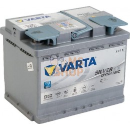 Batterie 12V 60Ah 680A AGM Silver Dynamic VARTA | VARTA Batterie 12V 60Ah 680A AGM Silver Dynamic VARTA | VARTAPR#633682