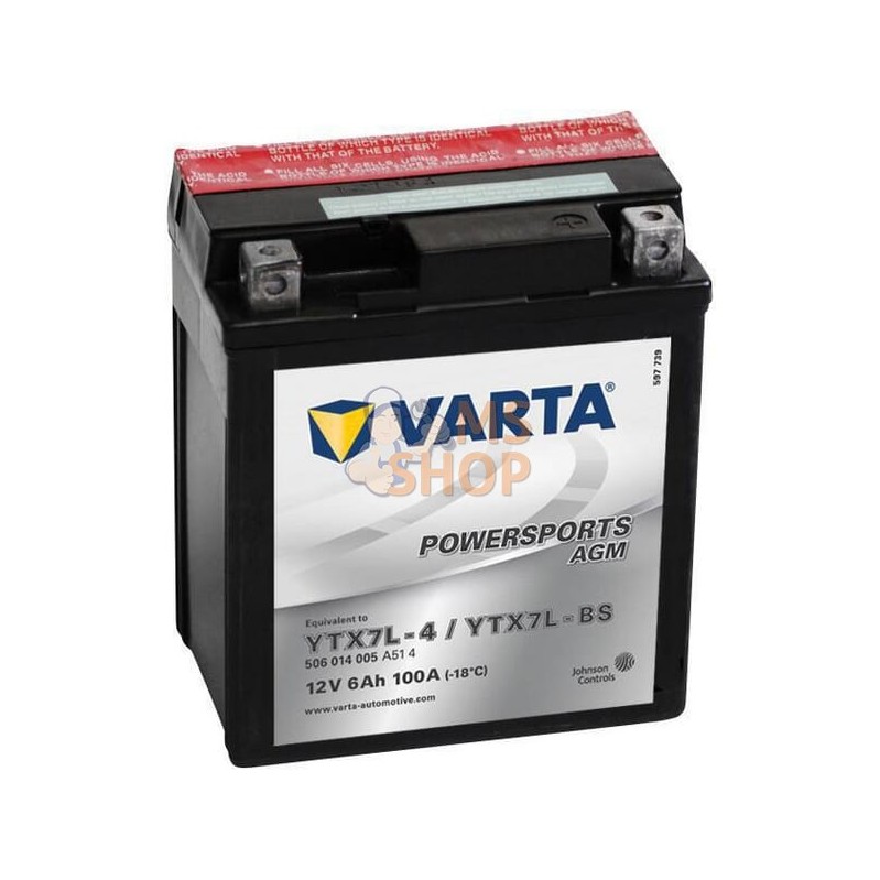 Batterie 12V 6Ah 100A AGM Powersports VARTA | VARTA Batterie 12V 6Ah 100A AGM Powersports VARTA | VARTAPR#633782