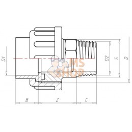 Raccord PVC 50mm x 1 1/2" | VDL Raccord PVC 50mm x 1 1/2" | VDLPR#883533