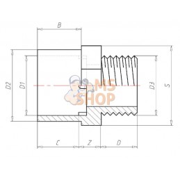 Manchon adap.75/90mm x M 2 1/2" | VDL Manchon adap.75/90mm x M 2 1/2" | VDLPR#883345