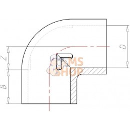 Coude 90° en PVC 90x90mm | VDL Coude 90° en PVC 90x90mm | VDLPR#883224