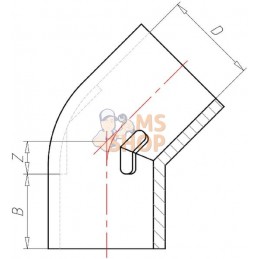 Coude 45° en PVC 90x90mm | VDL Coude 45° en PVC 90x90mm | VDLPR#883210