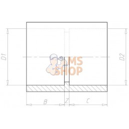 Manchon de raccord. 63 x 2" | VDL Manchon de raccord. 63 x 2" | VDLPR#883397