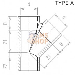 Pièce Y en PVC 90x90x90mm | VDL Pièce Y en PVC 90x90x90mm | VDLPR#883490