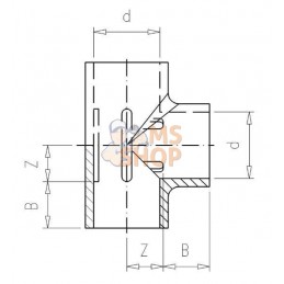 Pièce T en PVC 90x90x90mm | VDL Pièce T en PVC 90x90x90mm | VDLPR#883475