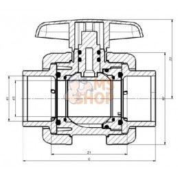 Robinet en PVC DIL 40 x 40 | VDL Robinet en PVC DIL 40 x 40 | VDLPR#883568