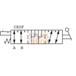 Vanne a tiroir à 6 voies 3/8 BSP centre ouvert | WALVOIL Vanne a tiroir à 6 voies 3/8 BSP centre ouvert | WALVOILPR#780972