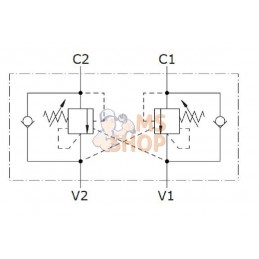 Soupape d'équilibrage N1116 3/8 G5P4 | WALVOIL Soupape d'équilibrage N1116 3/8 G5P4 | WALVOILPR#781126