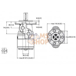 Moteur orb., arbre Ø 1" Z6 A2 | WHITE Moteur orb., arbre Ø 1" Z6 A2 | WHITEPR#1112723