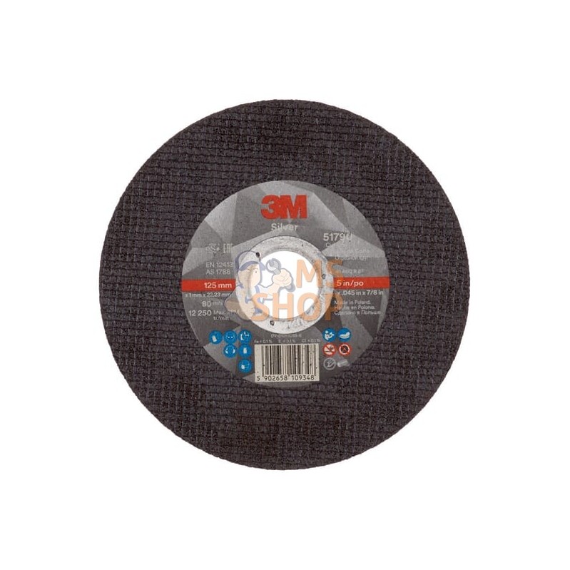 Disque à tronçonner T41 - 125x1x22,23mm | 3M Disque à tronçonner T41 - 125x1x22,23mm | 3MPR#505623