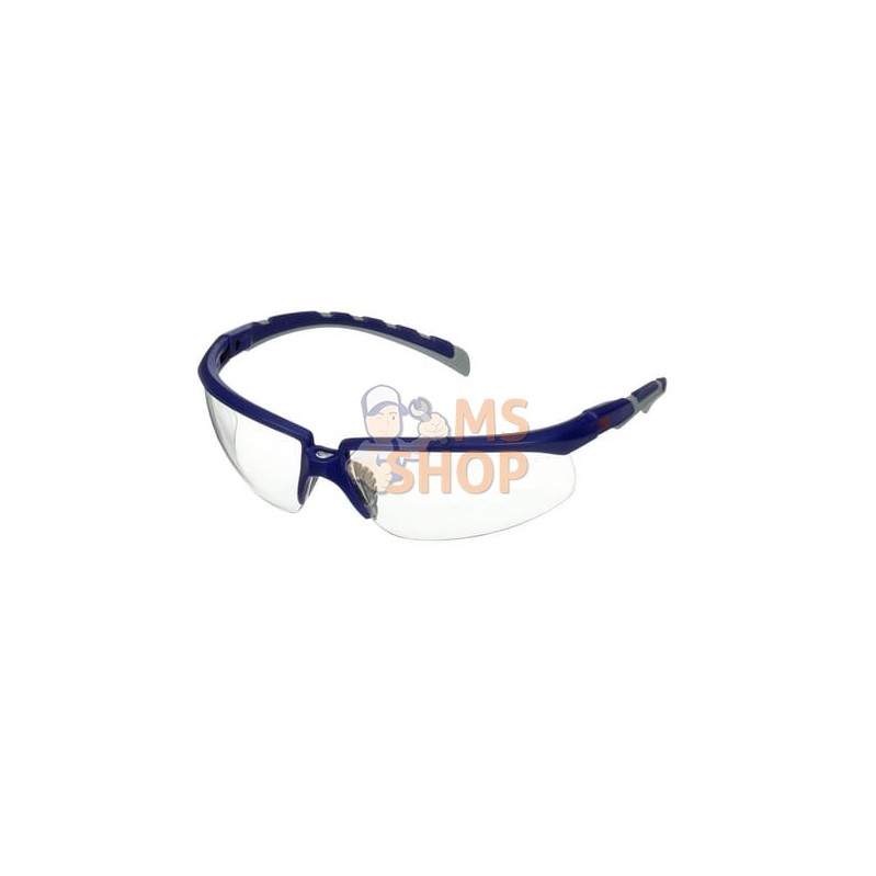 Lunettes de sécurité Solus 2000, monture bleue/grise, antirayures+ (K), verres transparents | 3M Lunettes de sécurité Solus 2000