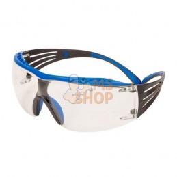 Lunettes de sécurité SecureFit 400X, monture bleue/grise, antibuée (K&N) Scotchgard™, verres transparents | 3M Lunettes de sécur