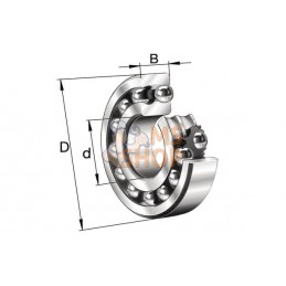 Roulement à billes à alignement automatique 30x62x2 mm, 2206-TVH INA/FAG | INA/FAG Roulement à billes à alignement automatique 3