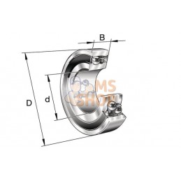 Roulement à billes à alignement automatique 40x80x23 mm, 2208-K-2RS-TVH-C3 INA/FAG | INA/FAG Roulement à billes à alignement aut