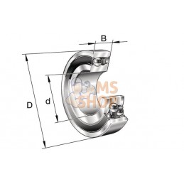 Roulement à billes à alignement automatique 10x30x14 mm, 2200-2RS-TVH INA/FAG | INA/FAG Roulement à billes à alignement automati