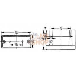 Feu anti-brouillard arrière 106x45mm | HELLA Feu anti-brouillard arrière 106x45mm | HELLAPR#511615