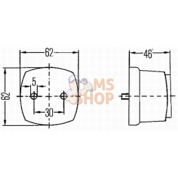 Feu de position 62x62 Hella | HELLA Feu de position 62x62 Hella | HELLAPR#511691