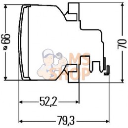 Feu clignotant rond à encastrer Ø66mm | HELLA Feu clignotant rond à encastrer Ø66mm | HELLAPR#511531