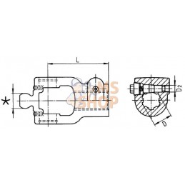 Mâchoire boulon de serrage, 1-3/8"-6 can, W2580 Walterscheid | WALTERSCHEID Mâchoire boulon de serrage, 1-3/8"-6 can, W2580 Walt