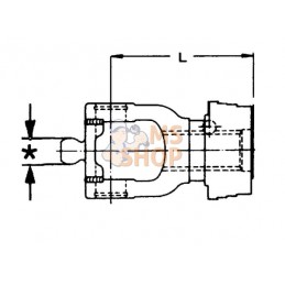 Mâchoire verrouillage rapide, 1-3/4"-6 can, W2580 Walterscheid | WALTERSCHEID Mâchoire verrouillage rapide, 1-3/4"-6 can, W2580 